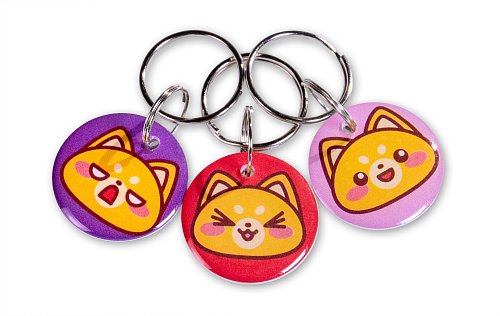 Смайл с котёнком  EPOXY (чип H2)