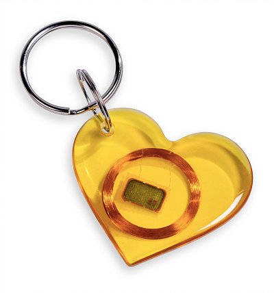 Заготовка брелок «Сердце» прозрачное (чип H2)