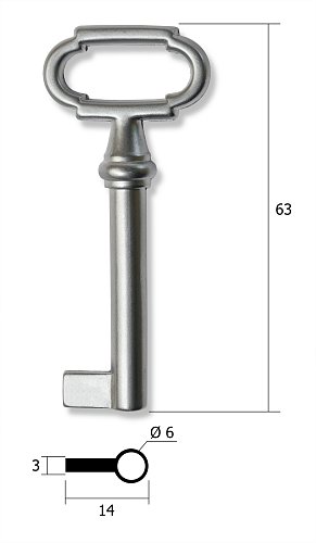 Заготовка ключа для мебели №6