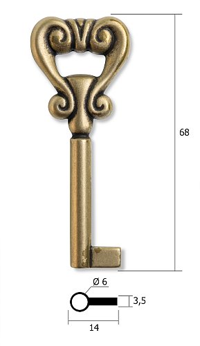 Заготовка ключа для мебели №12