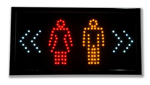 Светодиодная табличка «М/Ж» (СТ002)