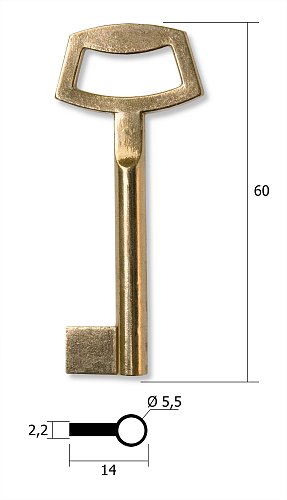 Заготовка ключа для мебели №16