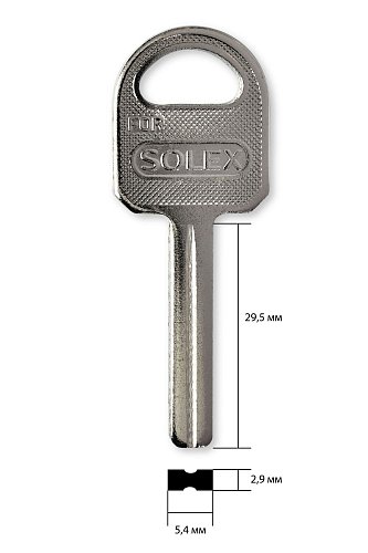 SOLEX квадр. с пазом (30мм)