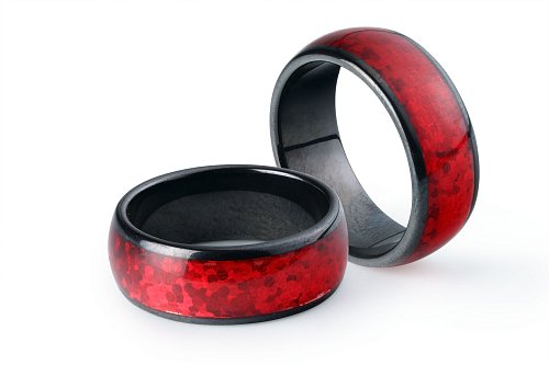 Заготовка, кольцо красный кристалл (чип H2)