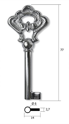 Заготовка ключа для мебели №3