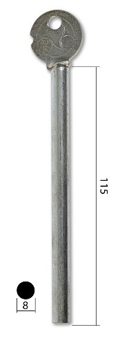 Ригель круглый R8-12 Гравер