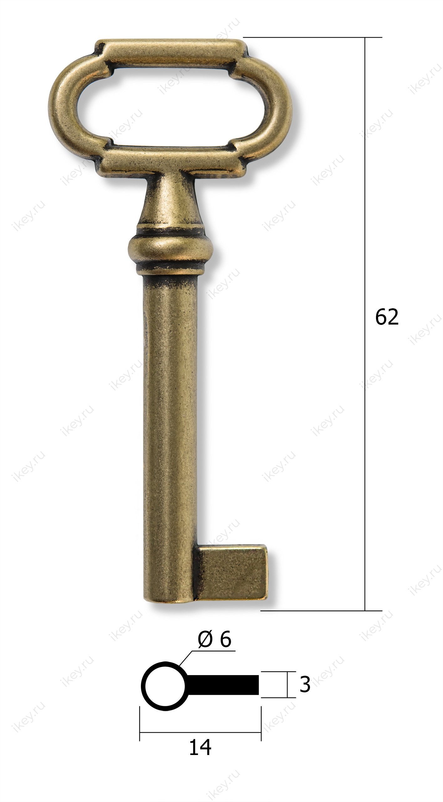 Заготовка ключа для мебели №4 - 1