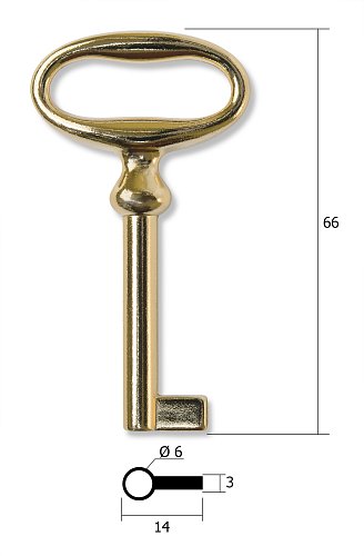 Заготовка ключа для мебели №9